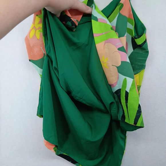 NWOT Eliane Rose Womens Tropical Summer Print Tunic Tank SZ S Side Slits Lined - Picture 11 of 16